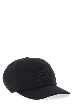 Шерстяна та кашемірова шапка, чорна FENDI FXQ768AYK2F0QA1