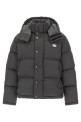 Куртка-пуховик з логотипом у вигляді нашивки, сіра DOLCE & GABBANA G9BRFTFUS28N0636