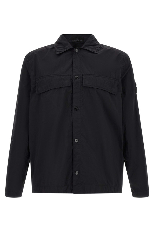'Badge Stone Island Ghost' overshirt  Black