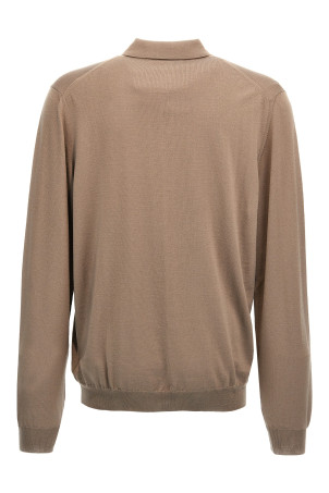 Wool polo shirt Beige