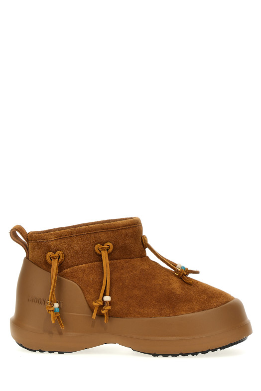 Ботильоны «Luna Low Suede Beads» коричневого цвета 80D2480100M008
