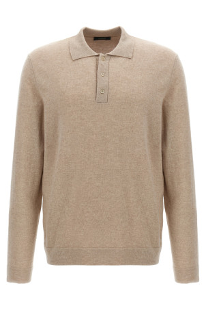 Cashmere wool polo shirt Beige