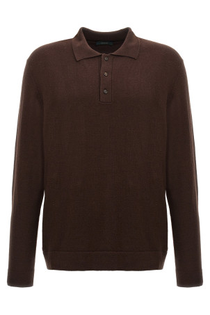 Cashmere wool polo shirt Brown