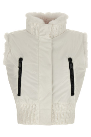 'Dahlia' reversible vest White
