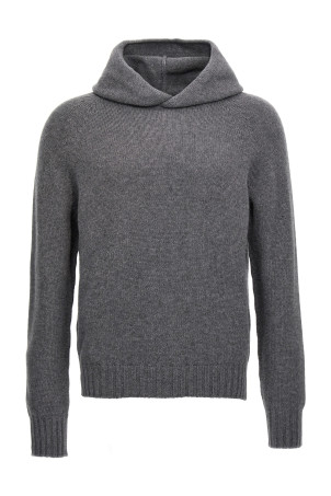 Wool hooded sweater Gray