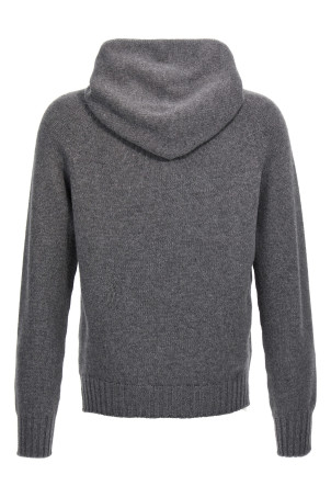 Wool hooded sweater Gray