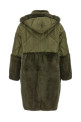 'Nylon Diamond-Visone' long down jacket Green