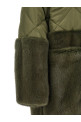 'Nylon Diamond-Visone' long down jacket Green