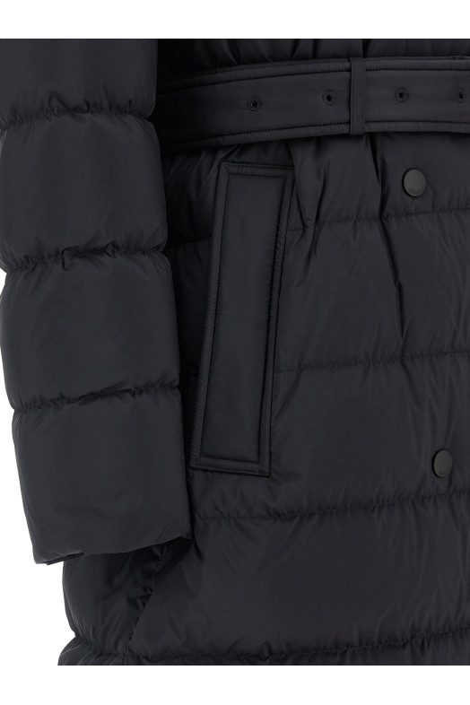 Padded trench coat Black