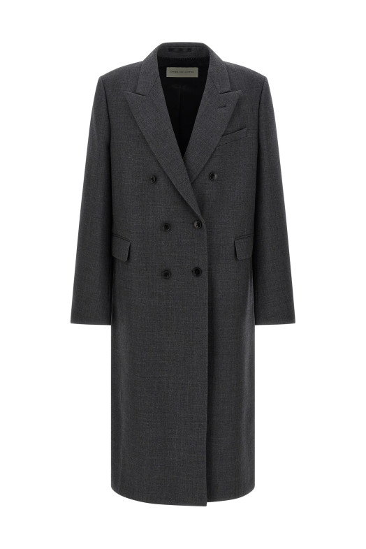 Двобортне пальто сірого кольору DRIES VAN NOTEN  2520202412058803