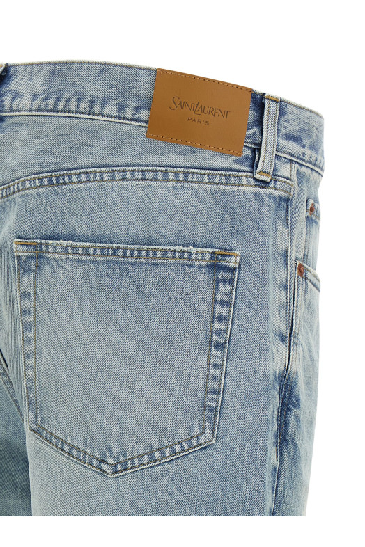 Джинси з широкими штанинами, СИНІ SAINT LAURENT 795478Y35AQ5107