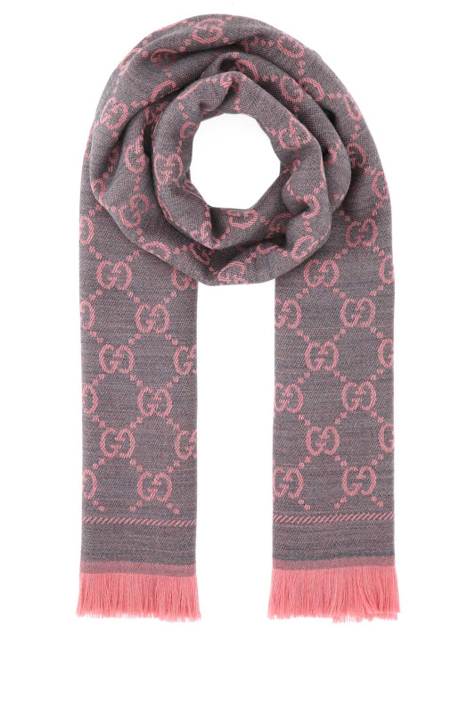 Embroidered wool scarf GUCCI (1334833G200)