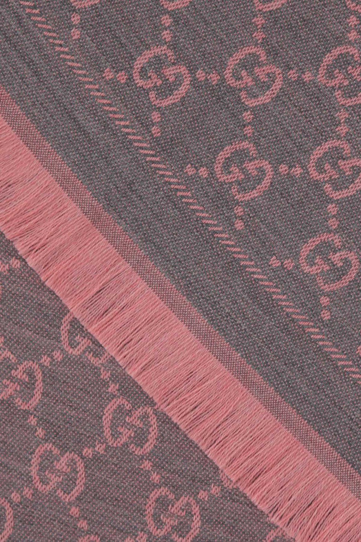 Embroidered wool scarf GUCCI (1334833G200)