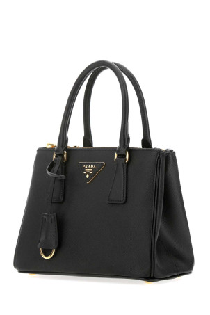 Black leather mini Galleria handbag Black PRADA (1BA896NZV)