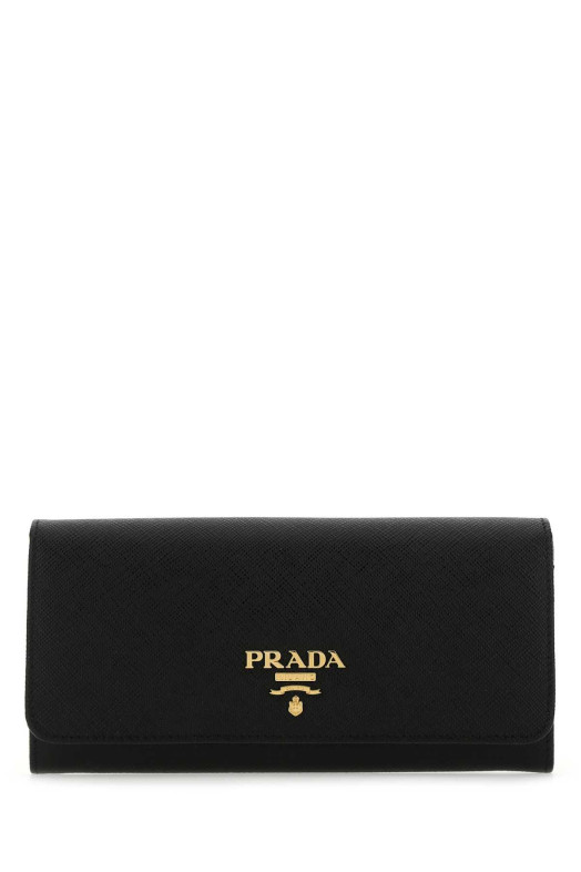 Black leather wallet Black PRADA (1MH132QWA)
