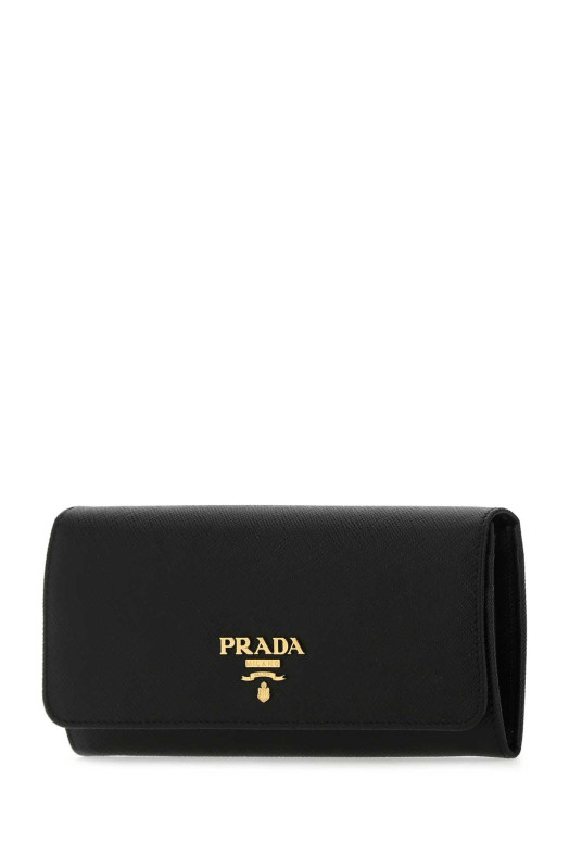 Black leather wallet Black PRADA (1MH132QWA)