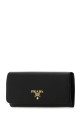 Black leather wallet Black PRADA (1MH132QWA)