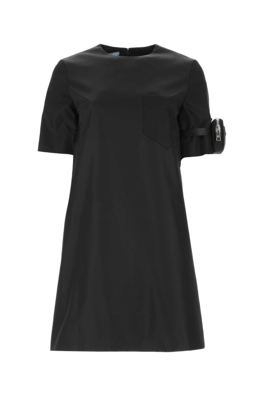 Black re-nylon dress Black PRADA (230620S2011WQ8)