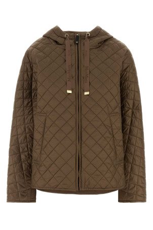 Brown polyester Giorno padded jacket MM THE CUBE (2619481094600)