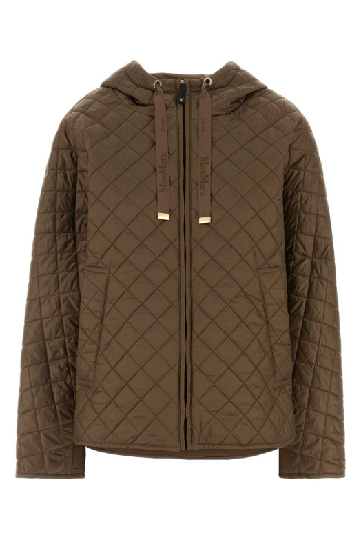Brown polyester Giorno padded jacket MM THE CUBE (2619481094600)