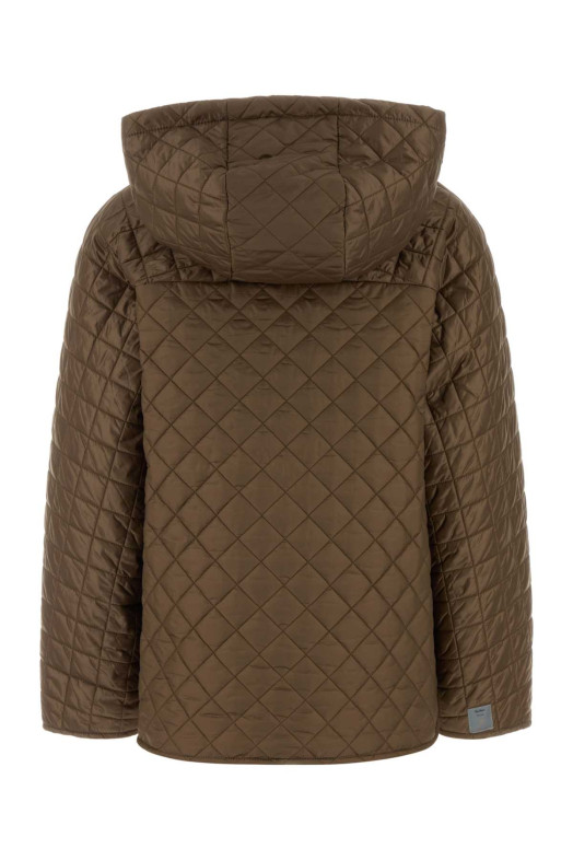 Brown polyester Giorno padded jacket MM THE CUBE (2619481094600)