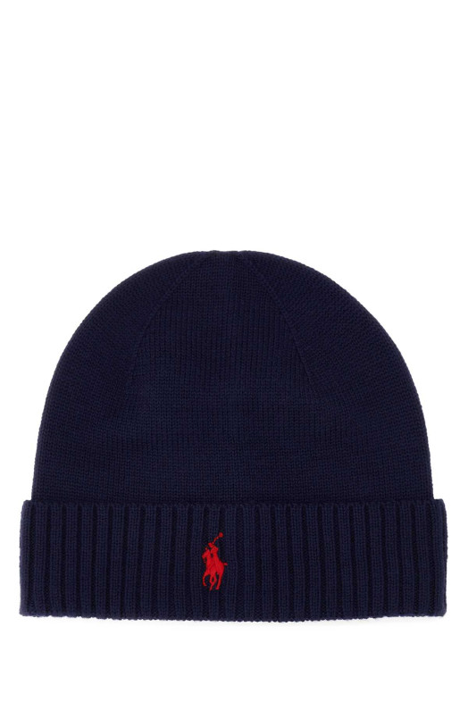 Midnight blue wool beanie hat POLO RALPH LAUREN (710886137)