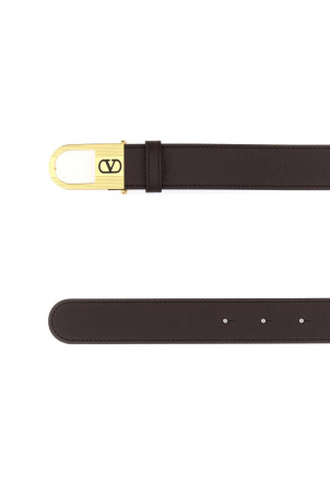 Chocolate leather VLogo Signature belt VALENTINO GARAVANI (7W0T0ST8JAQ)