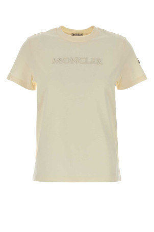 Cream cotton t-shirt MONCLER (L10938C0002189AUO)