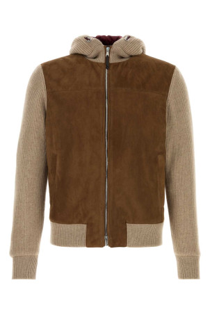Two-tone suede and cashmere jacket BRUNELLO CUCINELLI (MPCLF2053)