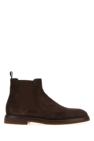 Brown suede ankle boots BRUNELLO CUCINELLI (MZUSOLE818)