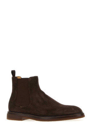 Brown suede ankle boots BRUNELLO CUCINELLI (MZUSOLE818)