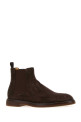 Brown suede ankle boots BRUNELLO CUCINELLI (MZUSOLE818)