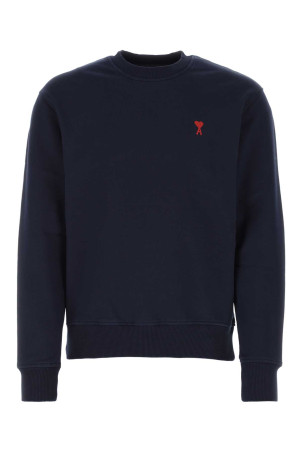 Navy blue cotton sweatshirt Black AMI (USW001730)