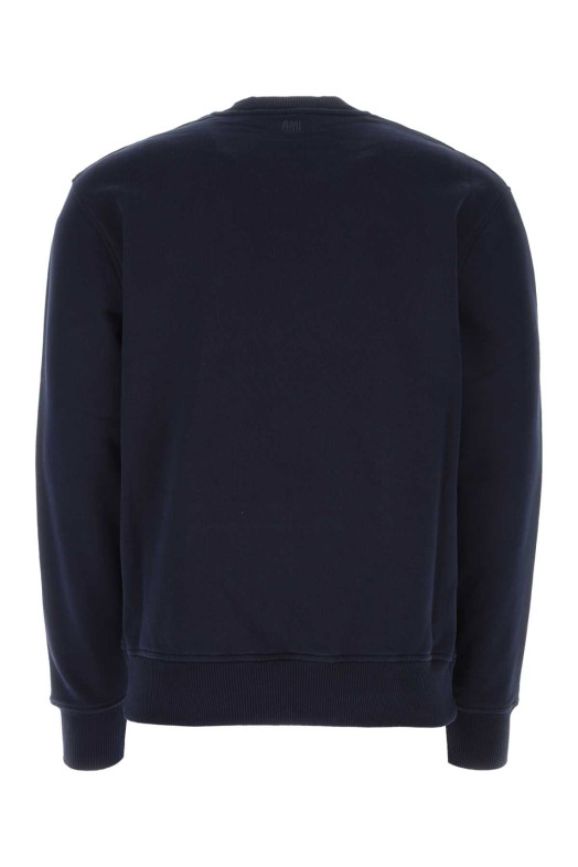 Navy blue cotton sweatshirt Black AMI (USW001730)