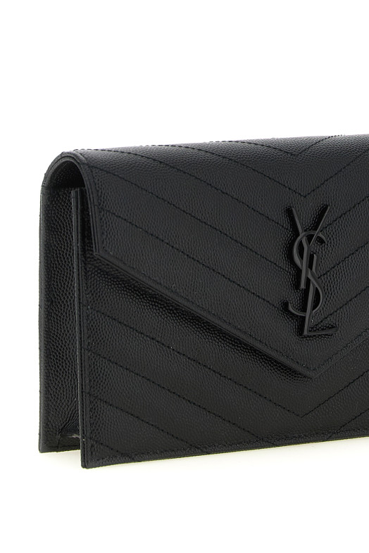Мини-сумка через плечо «Envelope», черная SAINT LAURENT 857605BOW081000