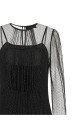 Lamé thread dress Black