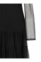 Lamé thread dress Black