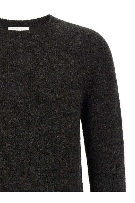 Brushed alpaca sweater Gray