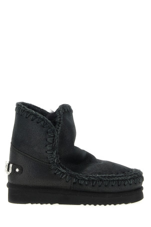 'Eskimo 18 Rhinestone Logo' ankle boots Black