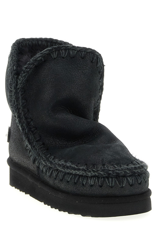 'Eskimo 18 Rhinestone Logo' ankle boots Black