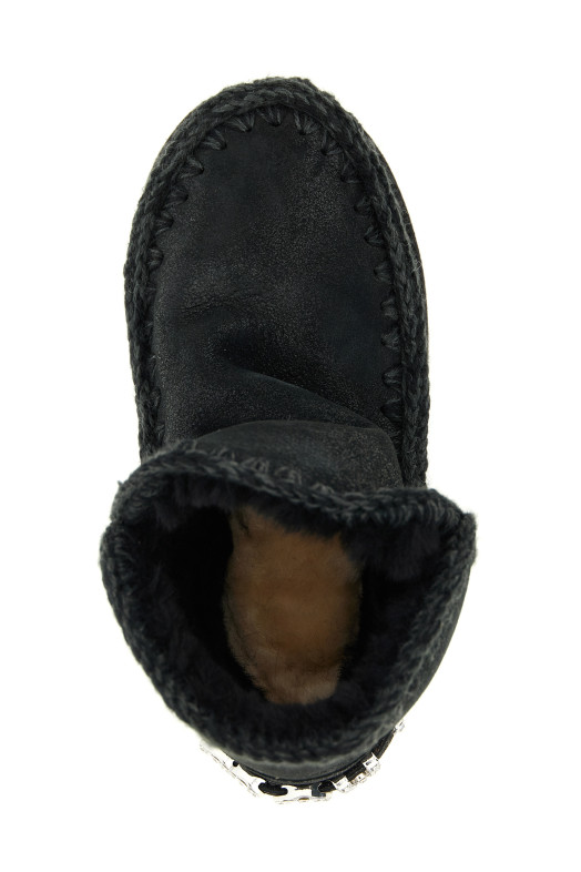 'Eskimo 18 Rhinestone Logo' ankle boots Black
