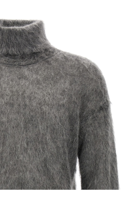 Mohair turtleneck sweater Gray