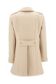 Single-breasted wool coat White