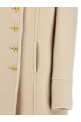 Single-breasted wool coat White