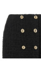 Embossed button detail miniskirt Black