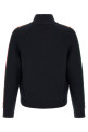 Вязаная куртка Gucci Web Ribbon, синего цвета 851725XKFBD4795