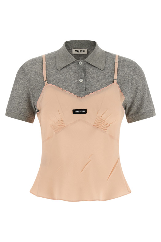 Гибридный топ «Multicolor» MIU MIU MT2164SOOO18JKF04W7