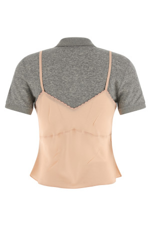 Гибридный топ «Multicolor» MIU MIU MT2164SOOO18JKF04W7