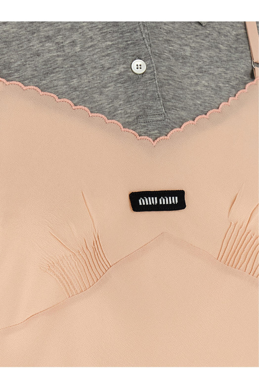 Гибридный топ «Multicolor» MIU MIU MT2164SOOO18JKF04W7