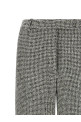 Houndstooth pattern pants Black-grey